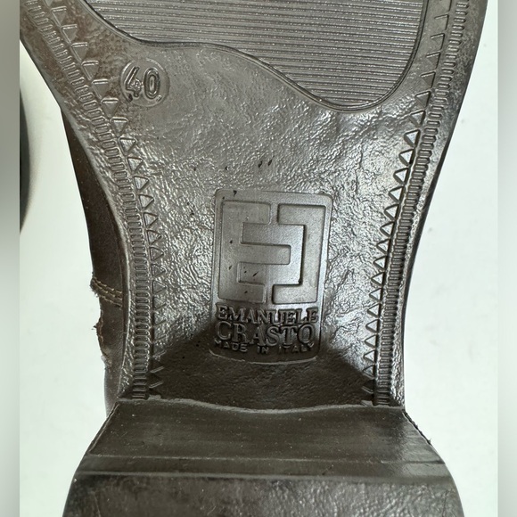 Emanuele Crasto Women’s Dark Brown Double Buckle Booties Made in Italy Sz 9 NEW - Picture 7 of 7